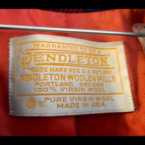 Vintage 70s Pendleton wool plaid Jacket Coat 10 - Picture 4 of 4